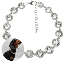 Misterolina Rhinestone Pearl Diamond pet Dog Collar Dog Party Necklace Training Outdoor Comfortable Dog Necklace For Pet PDA3999