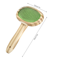 PETACC Slicker Pet Grooming Brush Dense Needle Pet Combs Cat Dog Hair Comb Bamboo Pet grooming Tool for Dogs and Cats, Green