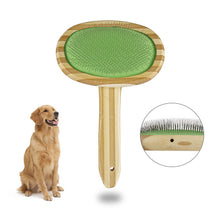 PETACC Slicker Pet Grooming Brush Dense Needle Pet Combs Cat Dog Hair Comb Bamboo Pet grooming Tool for Dogs and Cats, Green